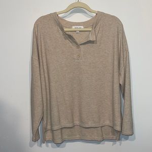 Oatmeal button long sleeve